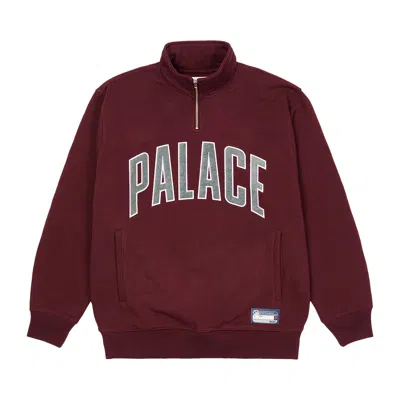 Pre-owned Palace 1/4 Zip Funnel 'wine' | Red | Men's Size L