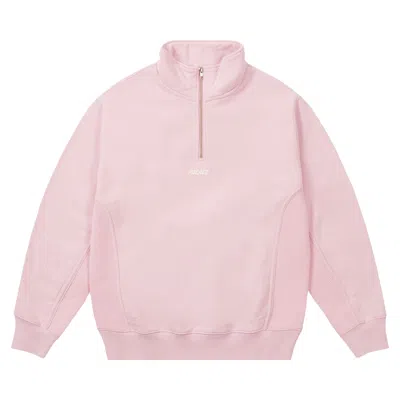 Pre-owned Palace 1/4 Zip Wash Out Funnel 'lush Flush' | Pink | Men's Size M