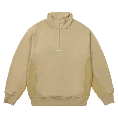 Pre-owned Palace 1/4 Zip Wash Out Funnel 'stoney Grey' | Men's Size L In Gray