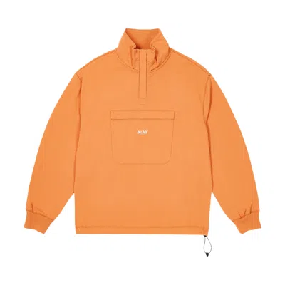 Pre-owned Palace 1/4 Zip Washed Funnel 'tiger Orange'
