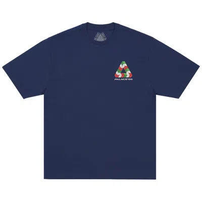 Pre-owned Palace 9 Tri-ferg T-shirt 'navy' | Blue | Men's Size L