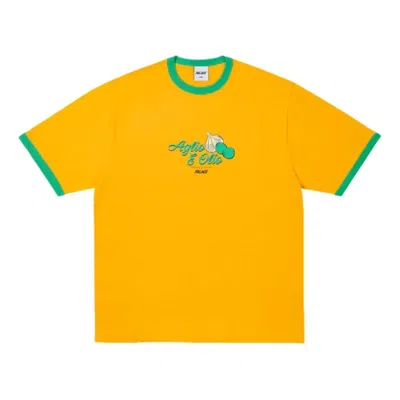 Palace Aglio E Olio Ringer T-shirt 'sunny Yellow'