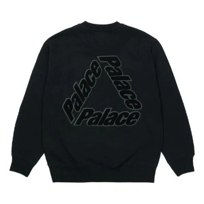 Palace Alphabet Logo Pattern Round Neck Black