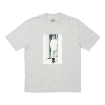 Palace American Psycho T-shirt 'grey Marl' In White