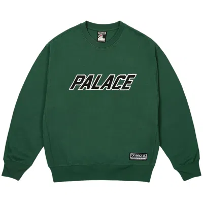 Pre-owned Palace Appliqué Team Crew 'racey Green' | Men's Size Xxl