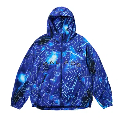 Pre-owned Palace Arc Shell Hooded Jacket 'spider Web Blue'