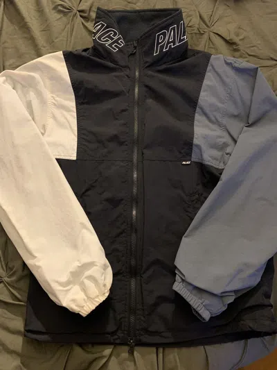 Pre-owned Palace Arms Windbreaker Jacket Fw15 In Blue