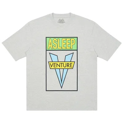 Pre-owned Palace Asleep To Venture T-shirt 'grey Marl' | Men's Size L In Gray