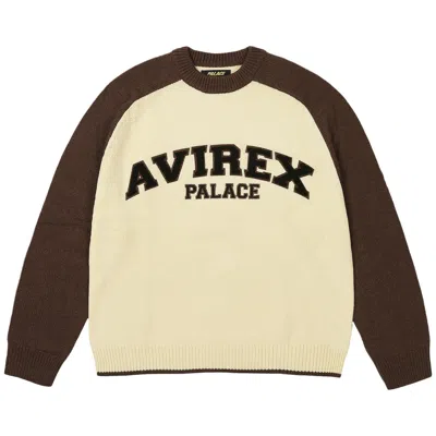 Pre-owned Palace Avirex Knit 'caked Brown' | Men's Size Xl