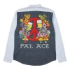Palace Back Anti-war Pattern Long Sleeves Shirt Unisex Gray