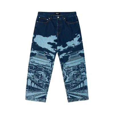 Pre-owned Palace Baggies Jean 'mega ' | Blue | Men's Size 36
