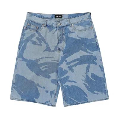 Pre-owned Palace Baggy Jean Short 'light Stonewash Dpm' | Grey | Men's Size 32 In Gray