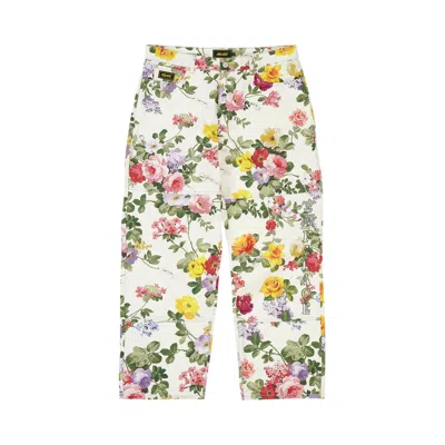 Pre-owned Palace Baggy Panel Jean 'flowers' | White | Men's Size 34