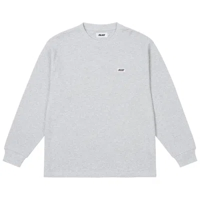 Pre-owned Palace Basically A Thermal Long-sleeve 'grey Marl' | Men's Size Xl In Gray