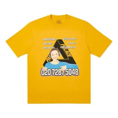Palace Bell Man Round Neck Short Sleeve Unisex Yellow