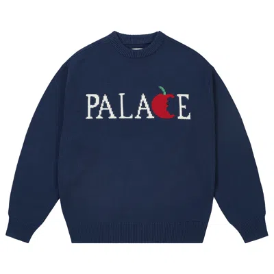 Pre-owned Palace Big Apple Knit 'navy' | Blue | Men's Size L