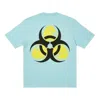 Palace Bio Hazard Blue Triangle Back Pattern Logo Short Sleeve Unisex Light Blue In Blue