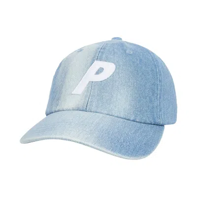 Pre-owned Palace Bleached Denim P 6-panel 'stonewash' | Grey | Men's Size Onesize