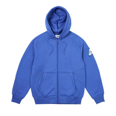 Pre-owned Palace Bonded Sherpa Zip Hood 'palatial Blue' | Men's Size Xl