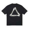 Palace Bones Black Letter Round Collarshort-sleevetee Unisex Black In Black