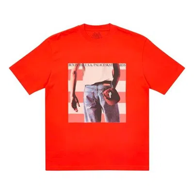 Palace Born To Bun Printing Casual Short Sleeve Unisex Red