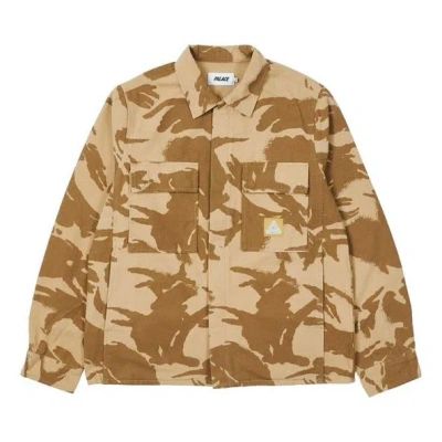 Palace Canvas Camouflage Denim Jacket Unisex Yellow In Brown