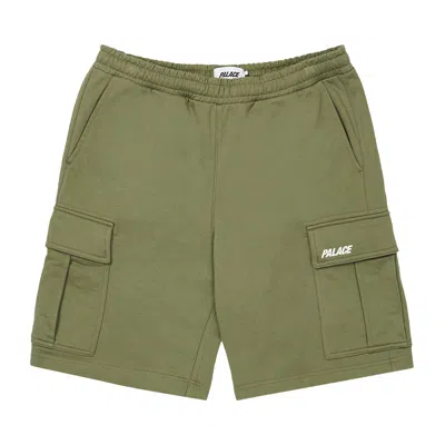 Pre-owned Palace Cargo Sweat Shorts 'olive' In Green