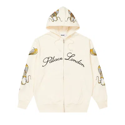 Pre-owned Palace Carp Zip Hood 'bone White' | Cream | Men's Size M