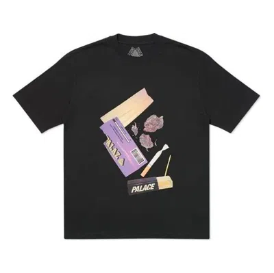Palace Casual Printing Short Sleeve Unisex Black