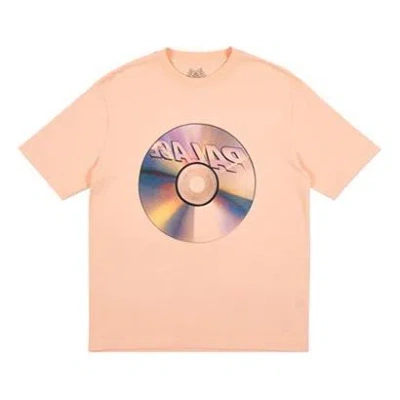 Palace Cd Peach Alphabet Printing Short Sleeve Unisex Pink
