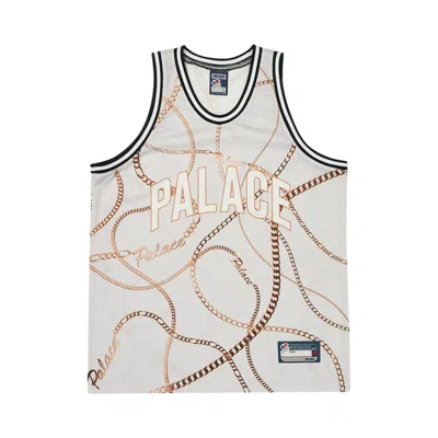 Pre-owned Palace Chain Basketball Vest 'cloudy' In Grey