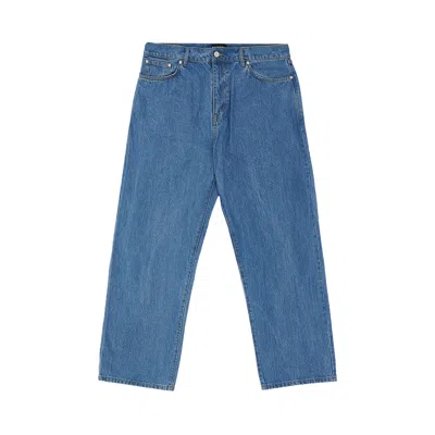 Pre-owned Palace Chain Script Jean 'stone Wash' In Blue