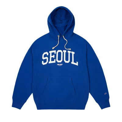 Pre-owned Palace Champion Shop Hood Seoul 'blue' | Men's Size Xxl
