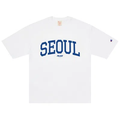 Pre-owned Palace Champion Shop T-shirt Seoul 'white' | Men's Size M