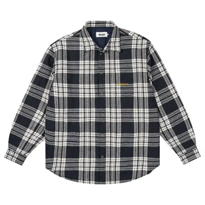Pre-owned Palace Check Insulated Shirt 'navy' In Blue