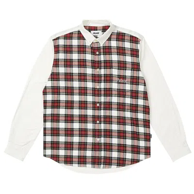 Pre-owned Palace Check Panel Chambray Shirt 'white' | Men's Size L