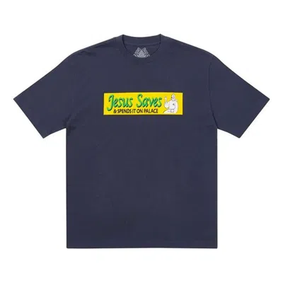 Palace Chest Logo Short Sleeve Unisex Navy Blue