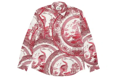 Pre-owned Palace China Plate Shirt Red