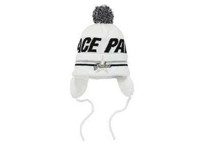 Pre-owned Palace City Earflap Beanie In White