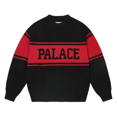 Pre-owned Palace College Stripe Knit 'black' | Men's Size Xl