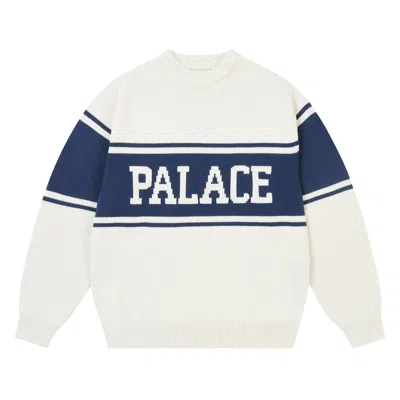 Pre-owned Palace College Stripe Knit 'white' | Men's Size Xl