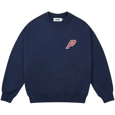 Pre-owned Palace Collegiate P3 Crew 'navy' | Blue | Men's Size Xl