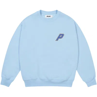 Pre-owned Palace Collegiate P3 Crew 'skyline Blue' | Men's Size L