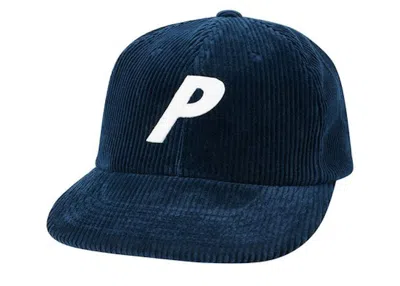 Pre-owned Palace Cord Pal Hat In Navy Blue