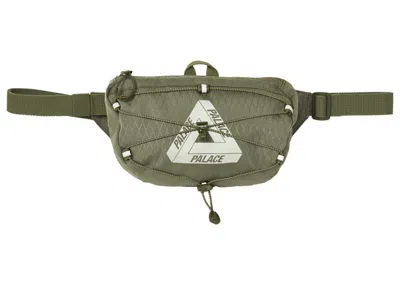 Pre-owned Palace Cordura Double Diamond 2 Way Waist Pack In Olive In Green