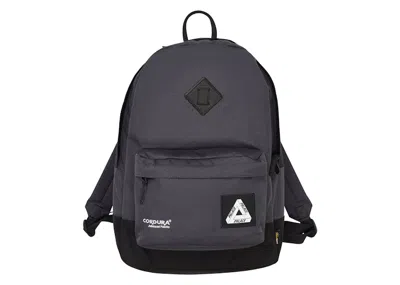 Pre-owned Palace Cordura Duck Canvas Backpack In Carbon/black