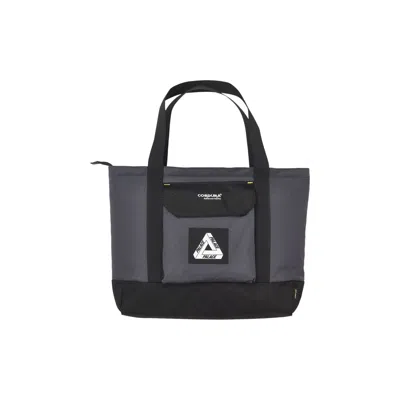 Pre-owned Palace Cordura Duck Canvas Shoulder Bag 'carbon/black' | Grey | Men's Size Onesize In Gray