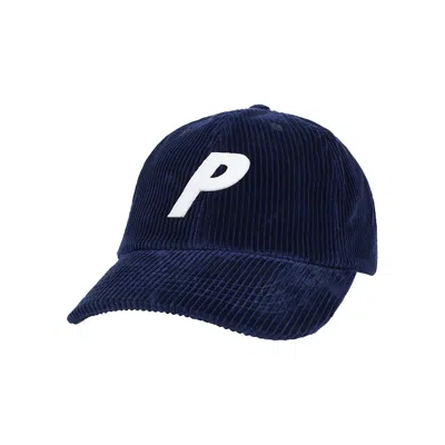 Pre-owned Palace Corduroy P 6-panel 'navy' In Blue