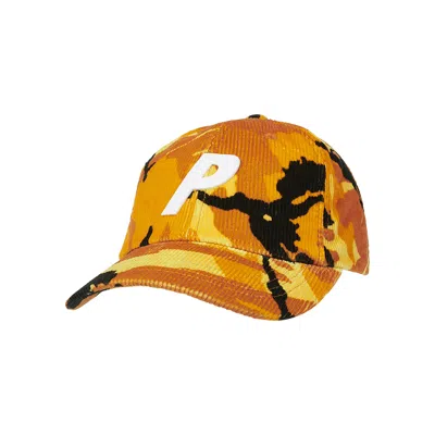 Pre-owned Palace Corduroy P 6-panel 'orange Dpm Camo'