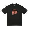 Palace Creative Pattern Printing Alphabet Short Sleeve Unisex Black In Black